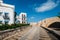 Cobblestone street at Peniscola, Castellon, Spain, a 13th-century Citadel with a Templar castle