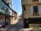Cobblestoned Historic Elm Hill, Norwich, Norfolk, England