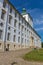 Cobblestoned road in front of the Gottorf castle in Schleswig