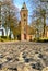 Cobblestones in front of a nice church