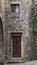 Cobblestones wall facade on a farmhouse town