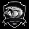 cobra silver head vector, head snake logo design on black background illustrator