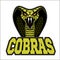 Cobras green banner illustration design colorful