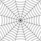 Cobweb background with black interwoven threads spider, vector symmetrical pattern spider web for Halloween