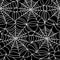 Cobweb pattern. Halloween seamless print of spider web, monochrome gothic horror net trap for wrapping paper design