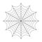 Cobweb, realistic black cobweb isolated on white background. Vector, cartoon illustration.