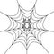 Cobweb vector decorative element.Crawling spider. Banner, logo. Spiderweb object on isolated background.