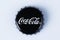 Coca Cola black lid, beverage caps, white background
