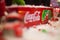 Coca Cola holiday scene with a coke truck close up on side picture