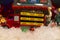 Coca Cola Holiday Vintage Village collection coke truck yellow coke trays and people scene