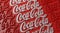 Coca-Cola Multiple Typography on Red Wall 3D Rendering