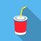 Coca-Cola vector icon in flat style for web