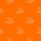 Coccus bacilli pattern vector orange