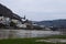Cochem, Germany - 02 09 2021: Mosel flood with Cochem south shore waterfront