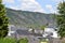 Cochem, Germany - 06 23 2022: View from the monastery hill to the East side of town