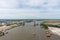 The Cochrane Bridge over Mobile River in Mobile, Alabama