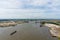 The Cochrane Bridge over Mobile River in Mobile, Alabama