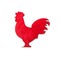 Cock, rooster wooden figurine symbol sign on the 2017 New year c