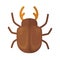 Cockchafer. Icon of bright small insect