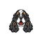 Cocker Spaniel. Dog breed. Dog muzzle, face, head. Vector.