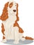 Cocker spaniel dog cartoon illustration