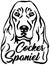 Cocker Spaniel head with name