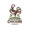 Cockerel and chicken logo template