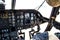 Cockpit of Boeing Vertol CH-46 Sea Knight of the United States Marine Corps landed on the beach at Coney Island in Brooklyn