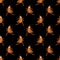 Cockroach cartoon pattern seamless. House beetle run background. vector texture