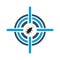 Cockroach in crosshair symbol. Disinsection of premises. Pest control services. Isolated image