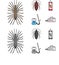 Cockroach and equipment for disinfection cartoon,monochrome icons in set collection for design. Pest Control Service