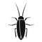 Cockroach insect icon, simple style