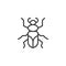 Cockroach insect line icon