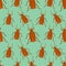 cockroach insect seamless pattern vector illustration