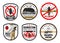 Cockroach, mosquito and pest control icons