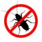 Cockroach in the prohibition sign