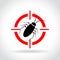 Cockroach target icon concept