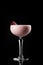 Cocktail on black background menu layout restaurant bar vodka wiskey tonic milk strawberry pink studio