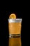 Cocktail on black background menu layout restaurant bar vodka wiskey tonic orange lemon whiskey dried sour studio