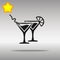 Cocktail black Icon button logo symbol