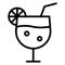 Cocktail, cocktail soft drink Vector Icon which can easily edit