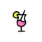 Cocktail doodle icon