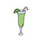 Cocktail doodle icon. Drawing by hand. Mojito. Vector illustration.