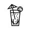 cocktail exotic drink line icon vector illustration