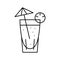 cocktail exotic drink line icon vector illustration