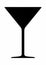 Cocktail glass dark silhouette