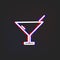 Cocktail glass glytch icon. Simple thin line, outline vector of web icons for ui and ux, website or mobile application