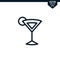Cocktail Glass icon collection. outlined style