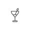 Cocktail glass outline icon