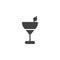 Cocktail glass vector icon